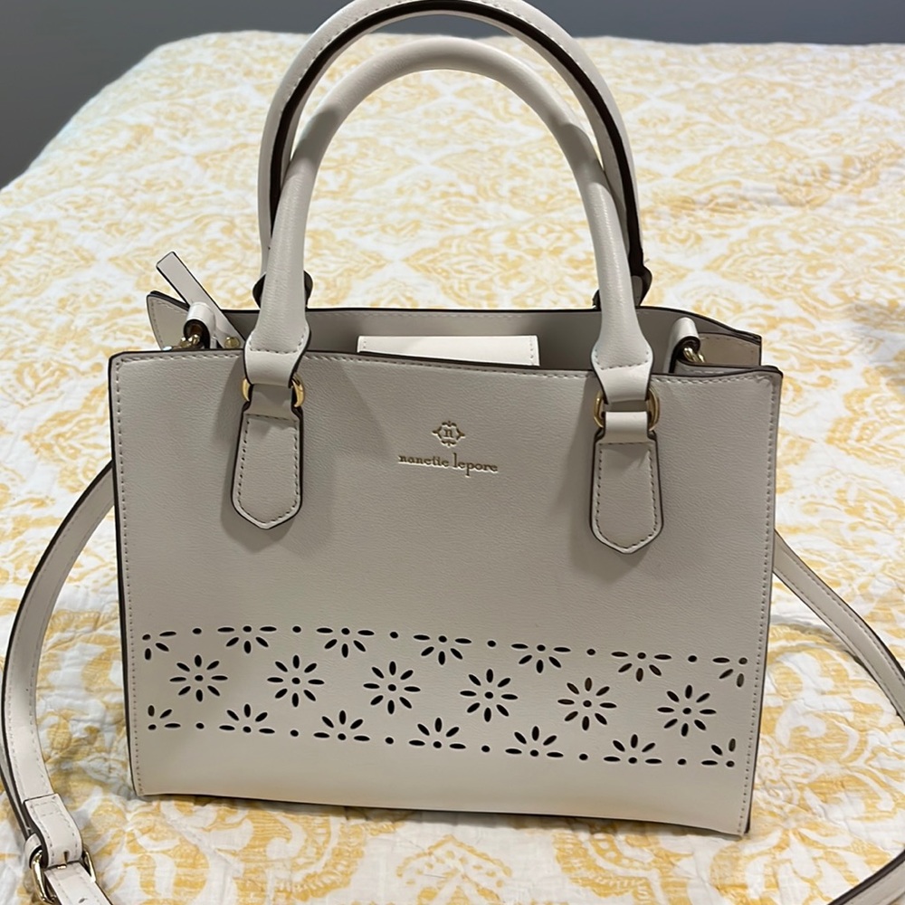 White Nanette Lenore small summer tote